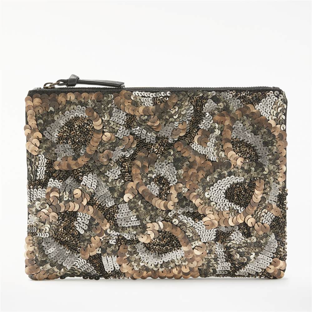 AND/OR Marla Distressed Beaded Clutch Multi Handbags