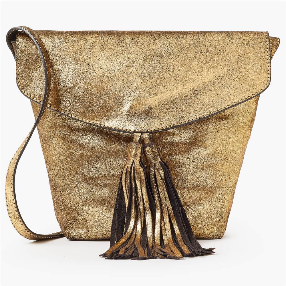 AND/OR Mila North/South Leather Flapover Cross Body Bag Handbags