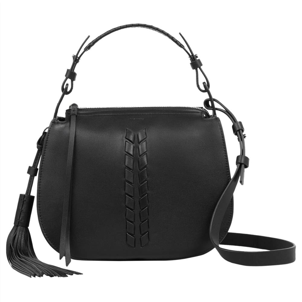 AllSaints Kepi Leather Cross Body Bag Black AllSaints Handbags