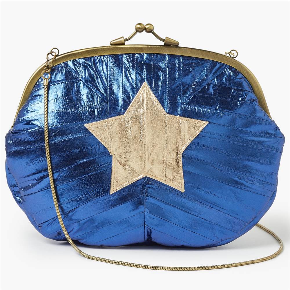 Becksondergaard Granny Star Clutch Bag Medieval Blue Becksondergaard Handbags