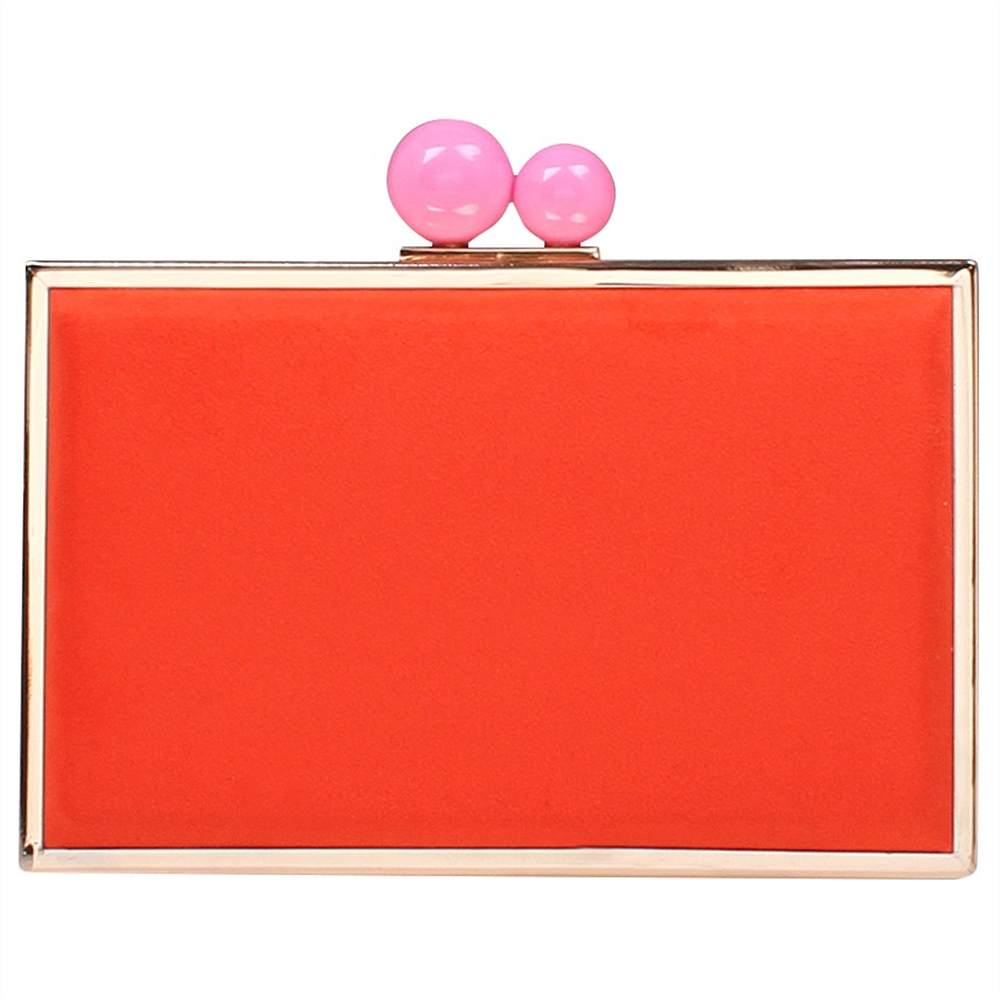 Carvela Glady Box Clutch Bag Red Carvela Handbags