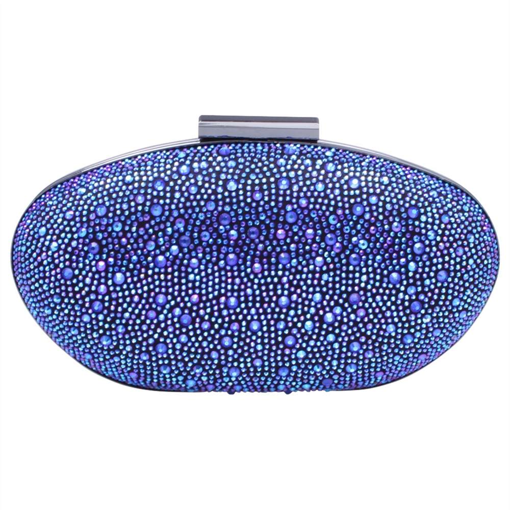 Carvela Glory Embellished Clutch Bag Blue Carvela Handbags