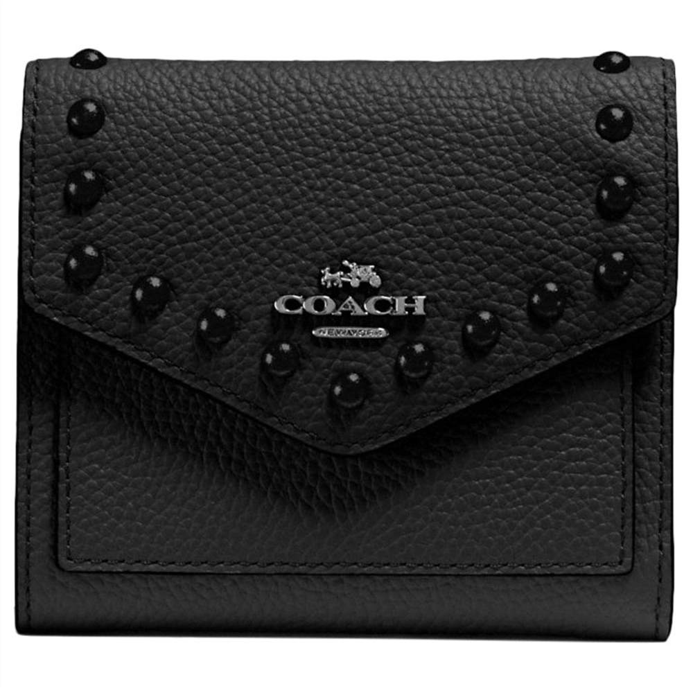 Co-London Crossgrain Leather Rivets Small Purse Black Co-London Purses