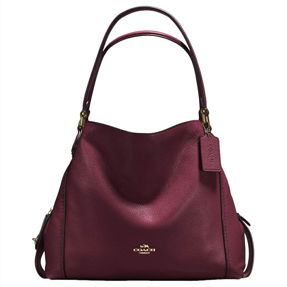 Co-London Edie 31 Polished Pebble Leather Shoulder BagOxblood Co-London Handbags