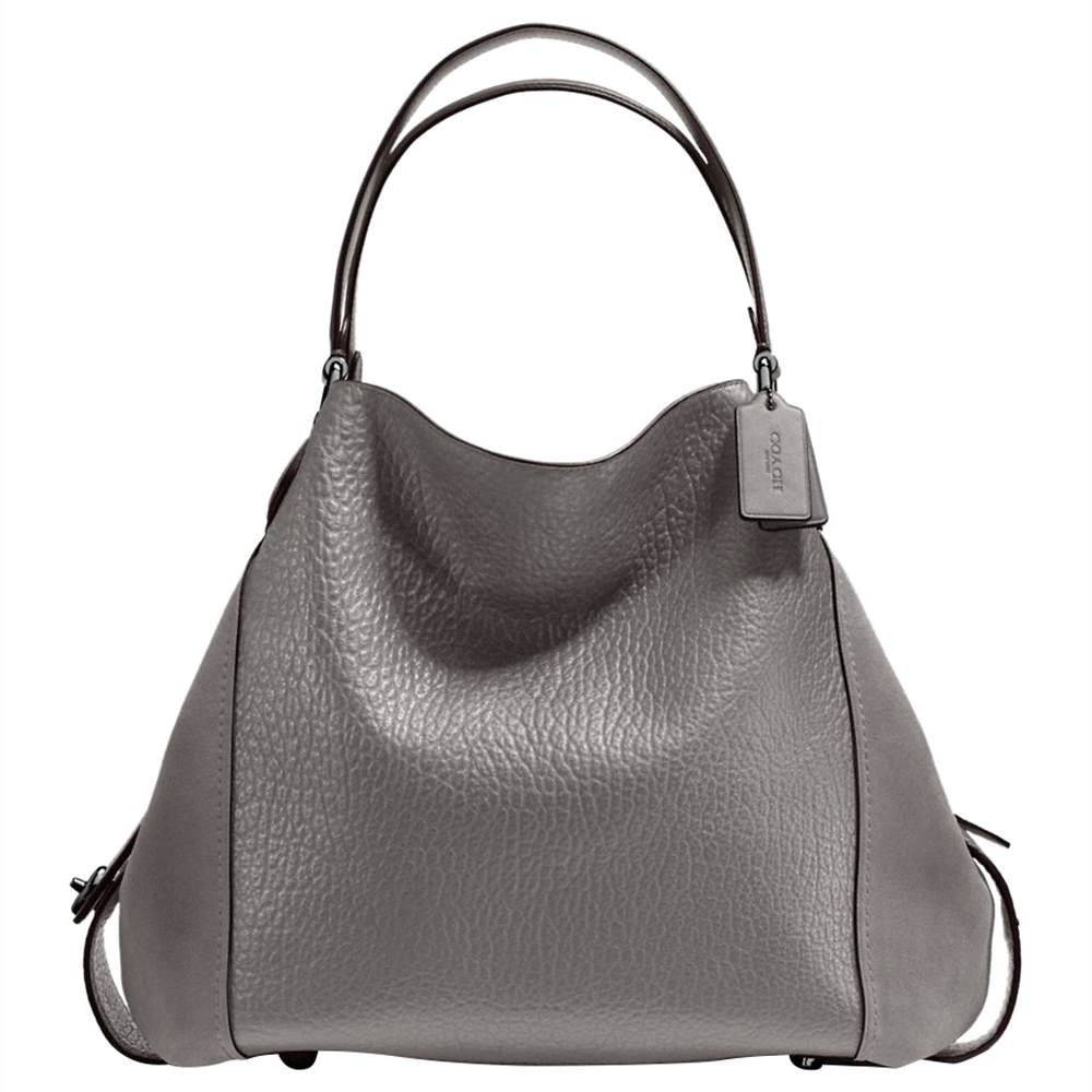 Co-London Edie 42 Leather Shoulder Bag Heather Grey Co-London Handbags