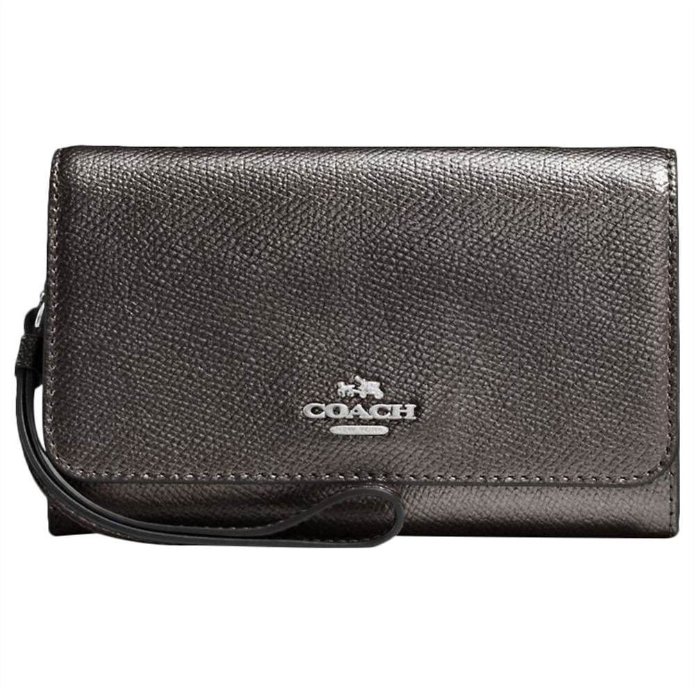 Co-London Leather Phone Clutch Purse Gunmetal Co-London Purses