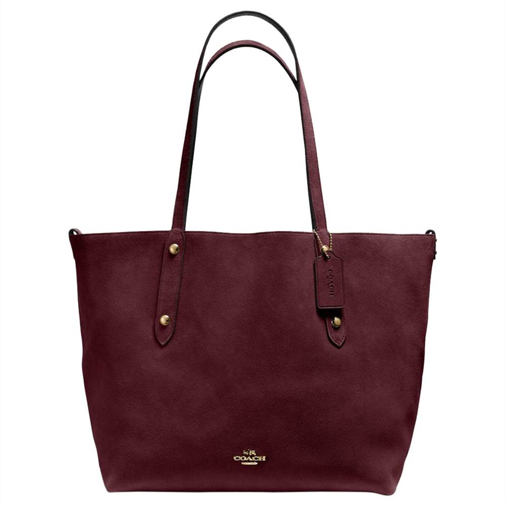 Co-London Market Large Reversible Suede Tote Bag Oxblood/Black Co-London Handbags