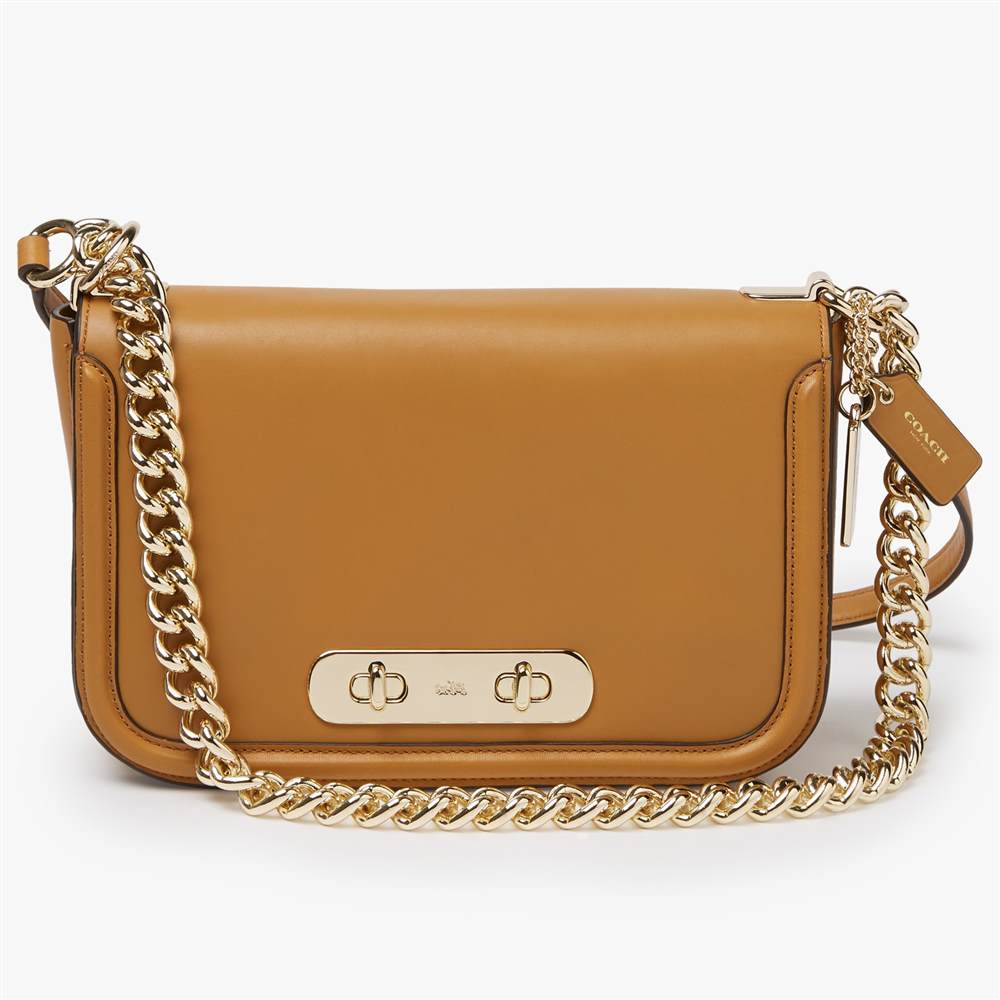 Co-London Swagger Leather Shoulder Bag Caramel Co-London Handbags