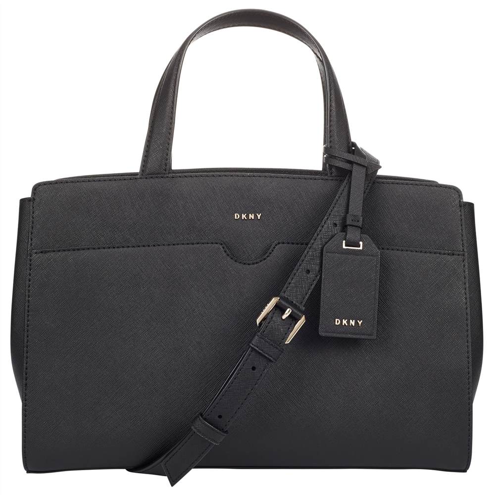 Dk-London Bryant Park Saffiano Leather East / West Tote Bag Black Dk-London Handbags