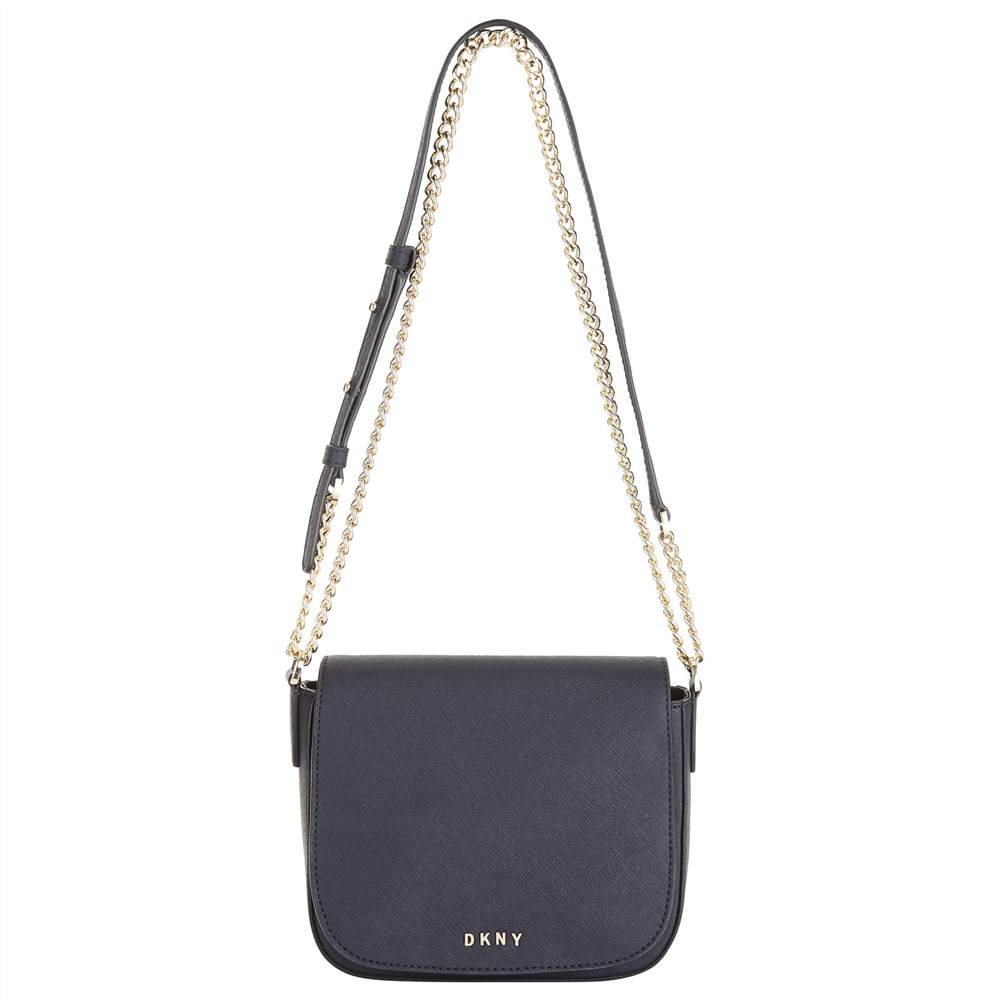 Dk-London Bryant Park Saffiano Leather Small Cross Body Bag Navy Dk-London Handbags