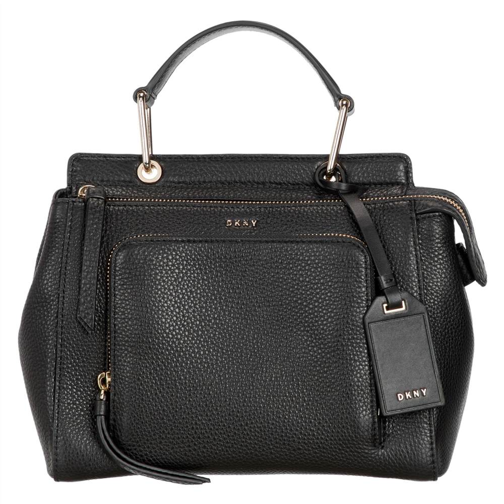 Dk-London Deerskin Leather Mini Top Handle Cross Body Bag Black Dk-London Handbags