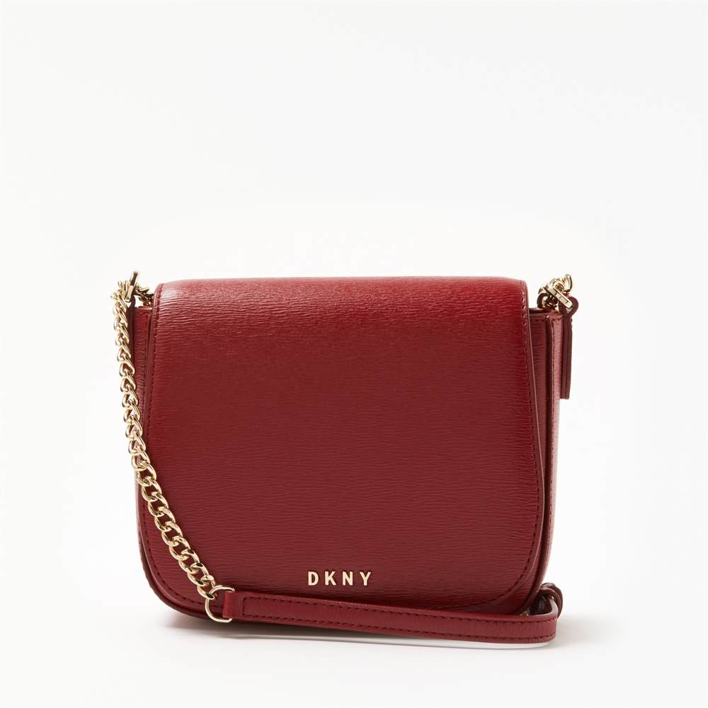 Dk-London Saddle Sutton Leather Small Flapover Cross Body Scarlet Dk-London Handbags