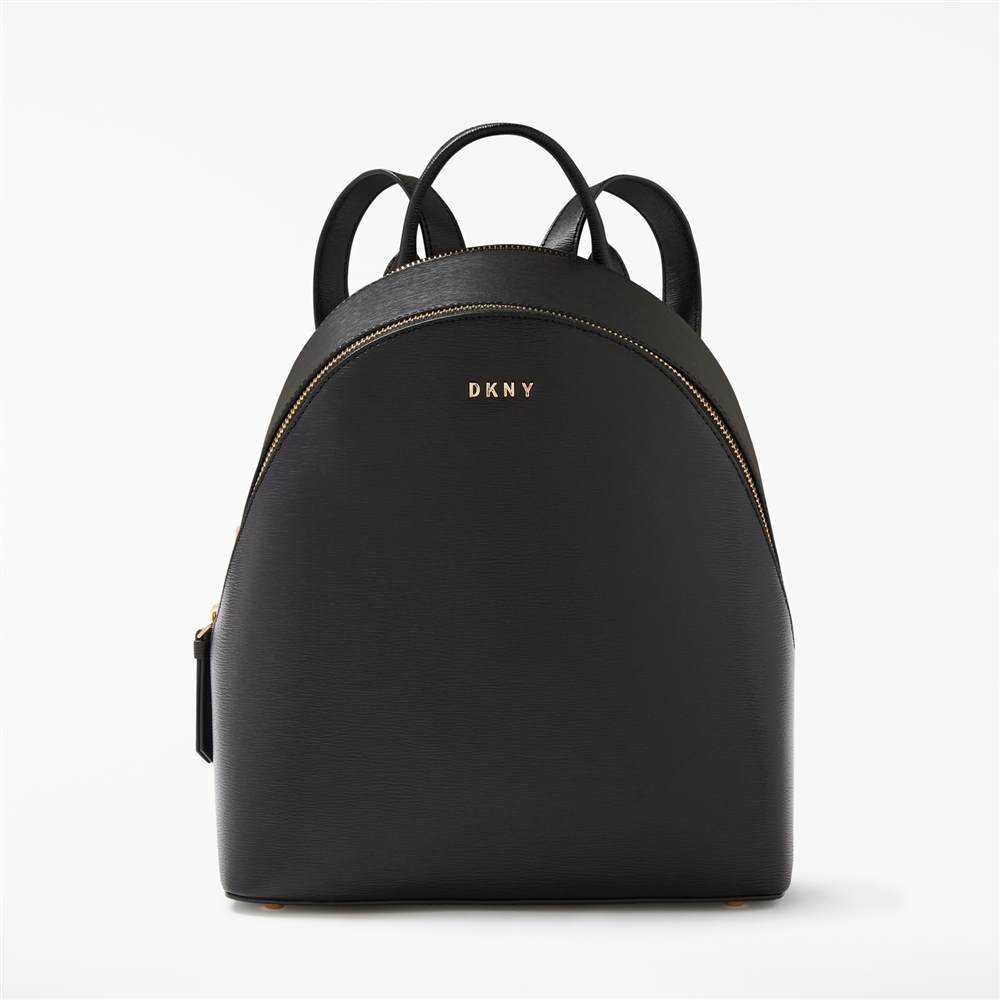 Dk-London Sutton Textured Leather Medium Backpack Black Dk-London Handbags