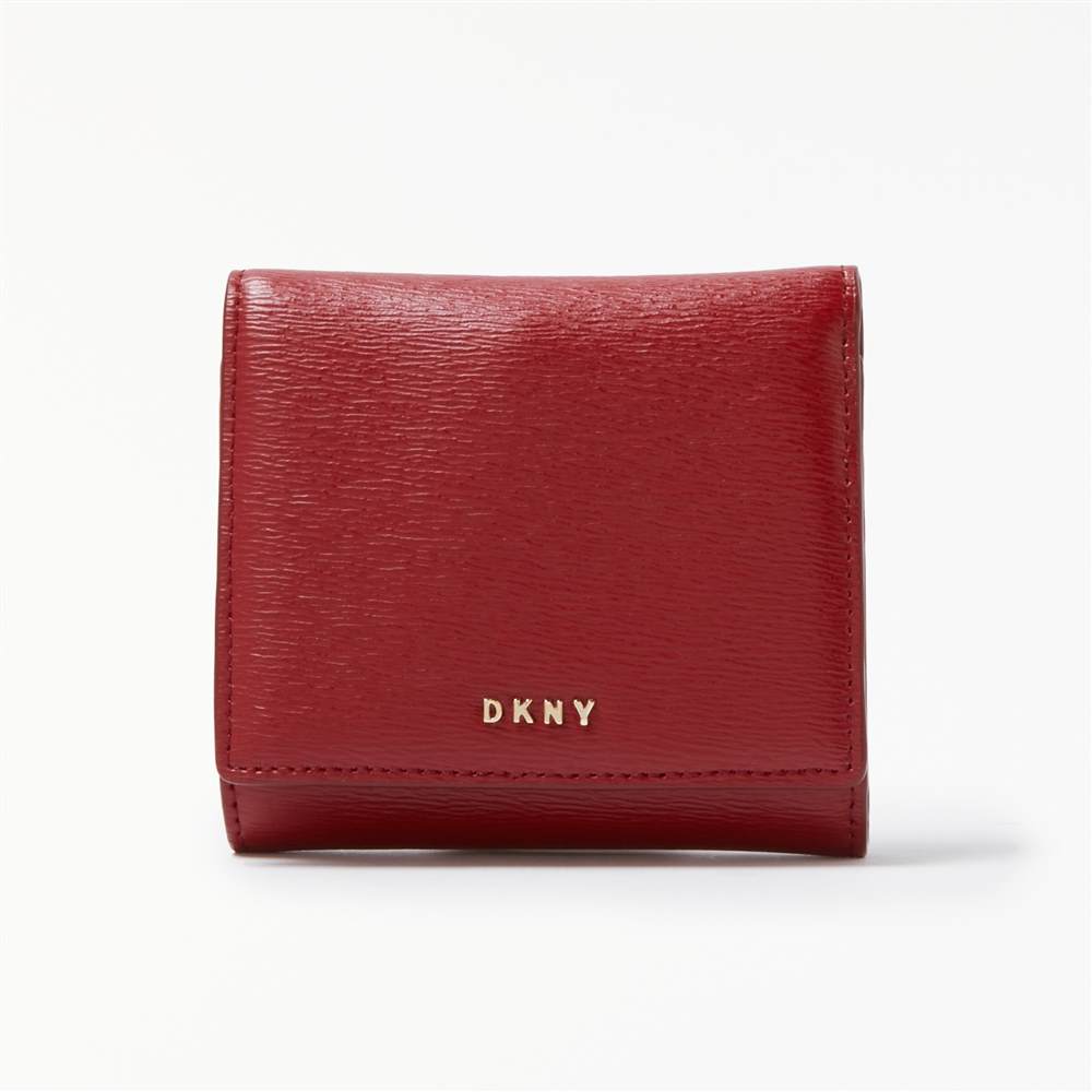 Dk-London Sutton Textured Leather Trifold Purse Scarlet Red Dk-London Purses