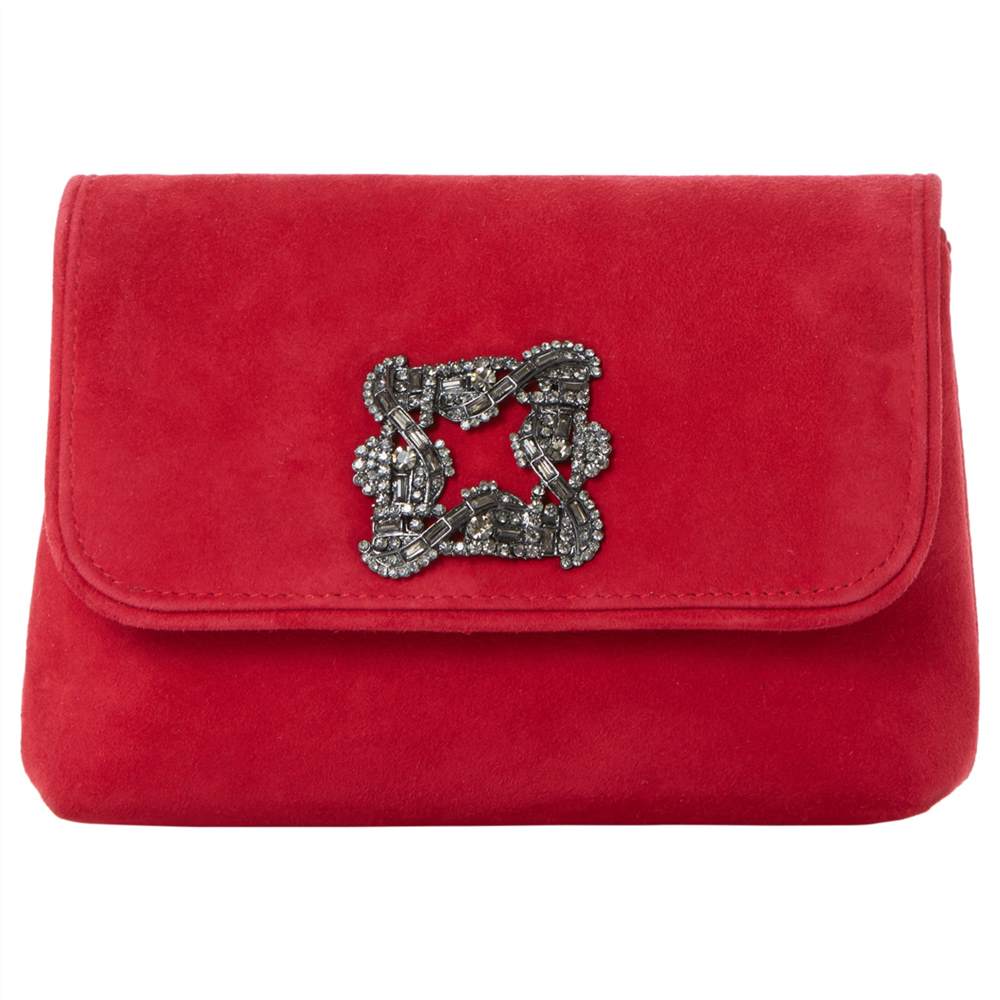 Dune Beston Mini Brooch Clutch BagRed Dune Handbags