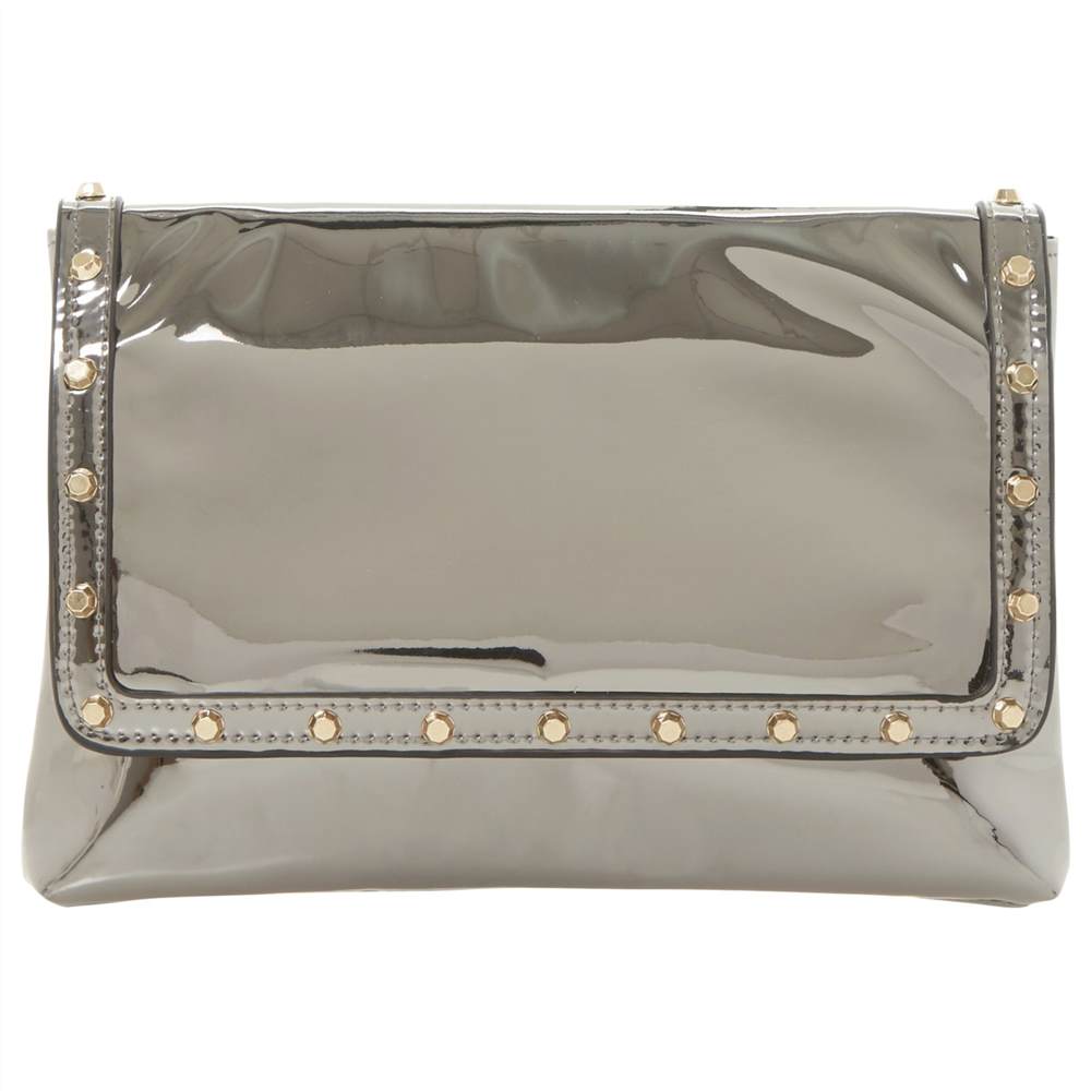 Dune Borriss Stud Clutch BagPewter Dune Handbags