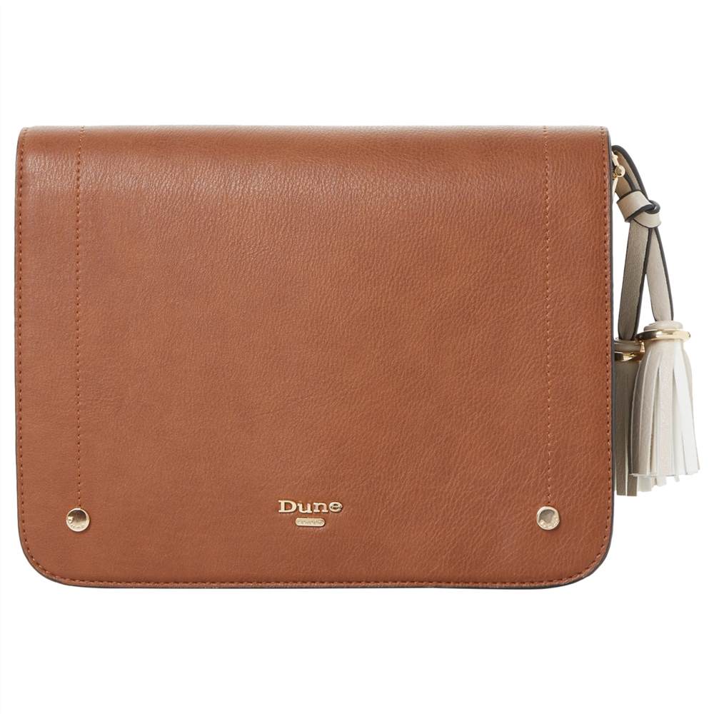 Dune Daschie Small Fold Over Panel Cross Body Bag Tan Dune Handbags