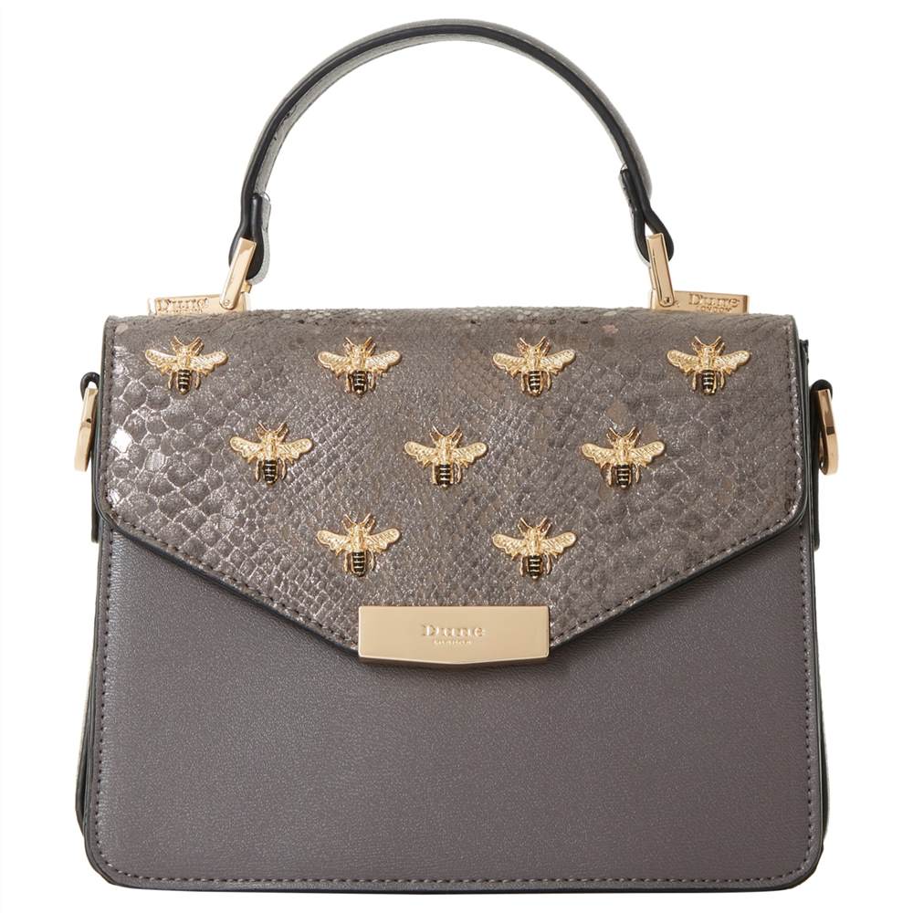 Dune Dessie Small Bug Flapover Grab BagGrey Dune Handbags