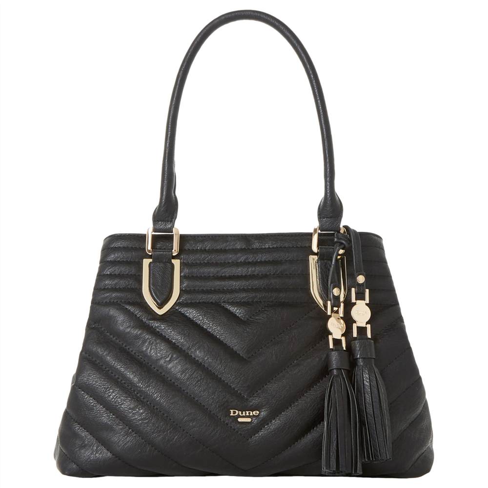 Dune Dkara Quilted Tote Bag Black Dune Handbags