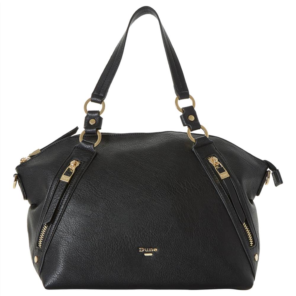 Dune Donald Large Slouch Shoulder Bag Black Dune Handbags