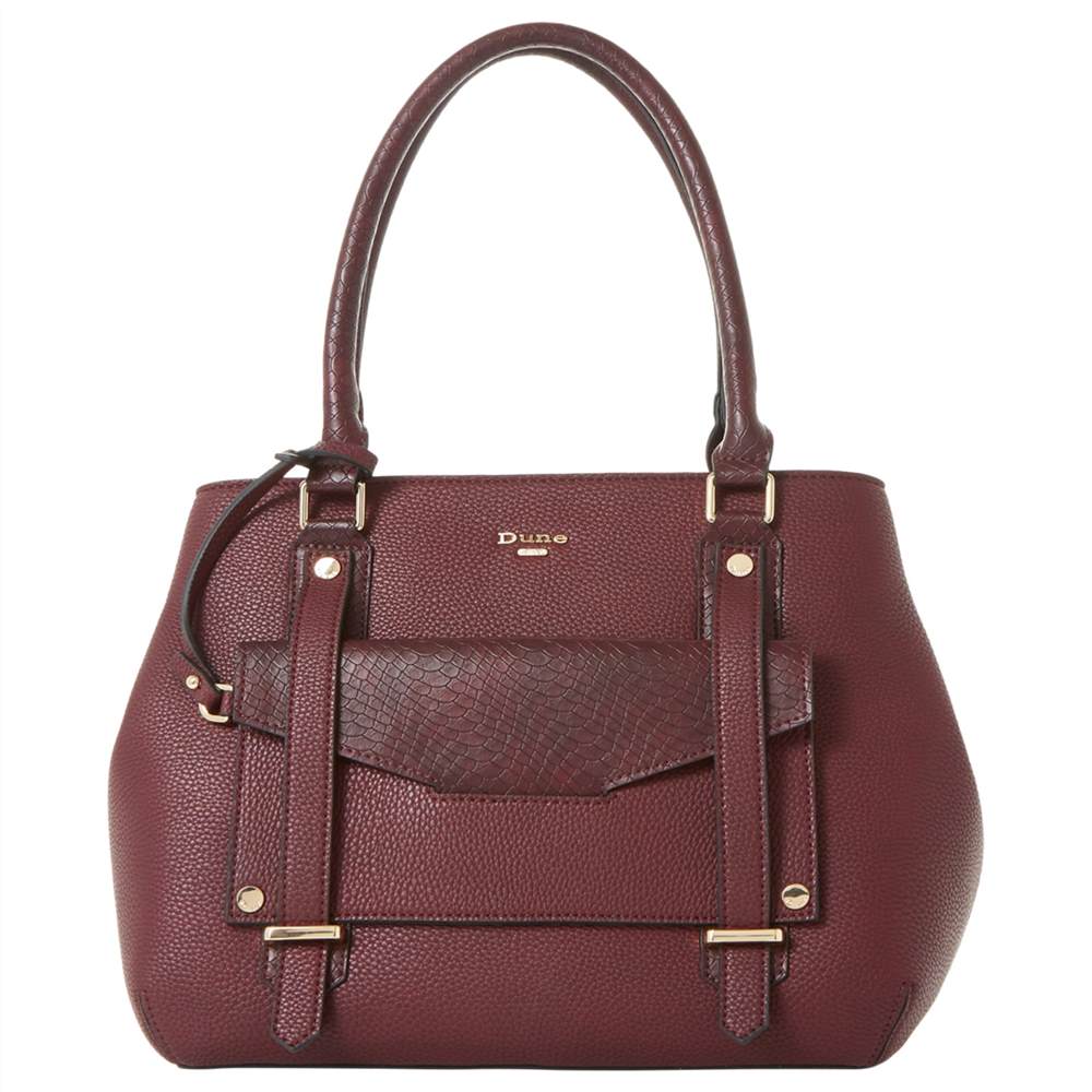 Dune Dylier Large Grab Bag Berry Dune Handbags