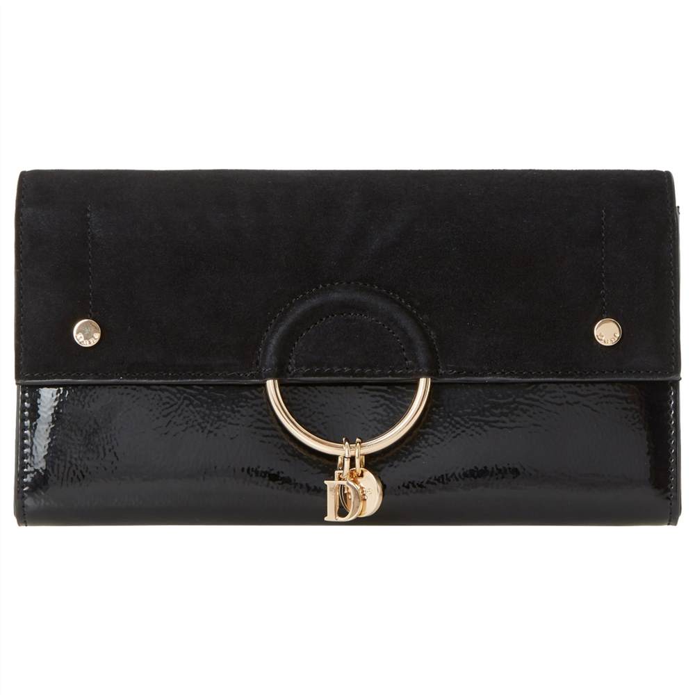 Dune Emmett Clutch BagBlack Suede Dune Handbags