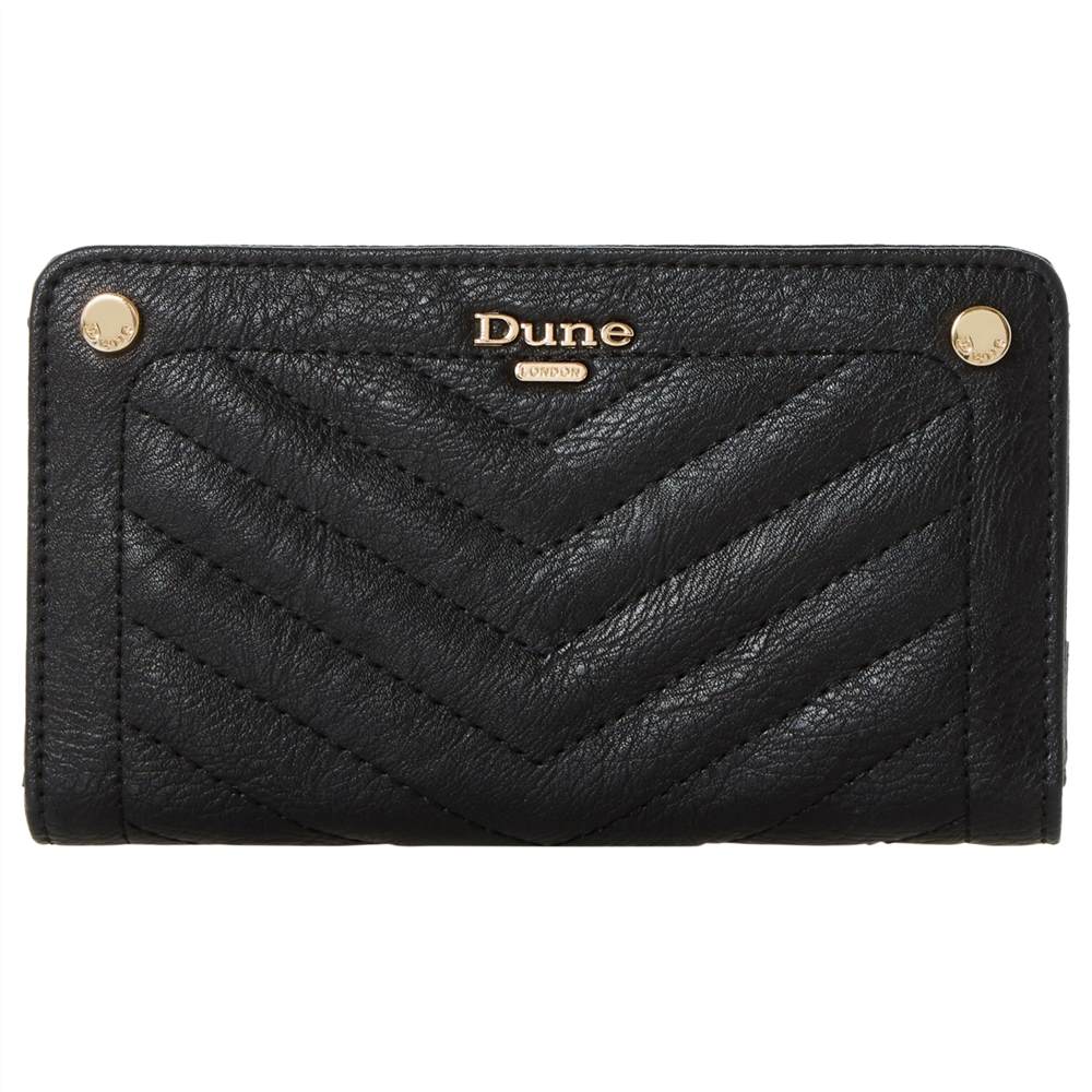 Dune Karah Quilted Zip Around Purse Black Dune Purses