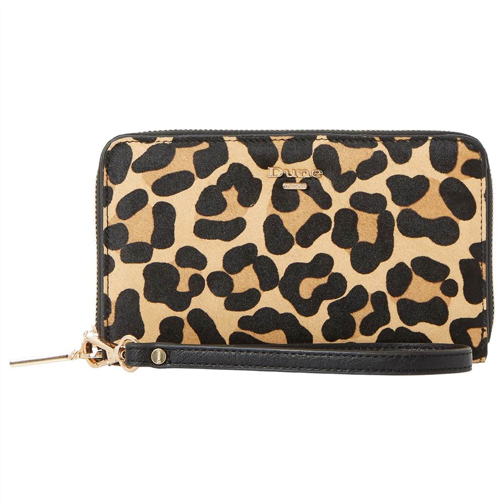 Dune Krissie Zip Around Phone Purse Leopard Dune Purses