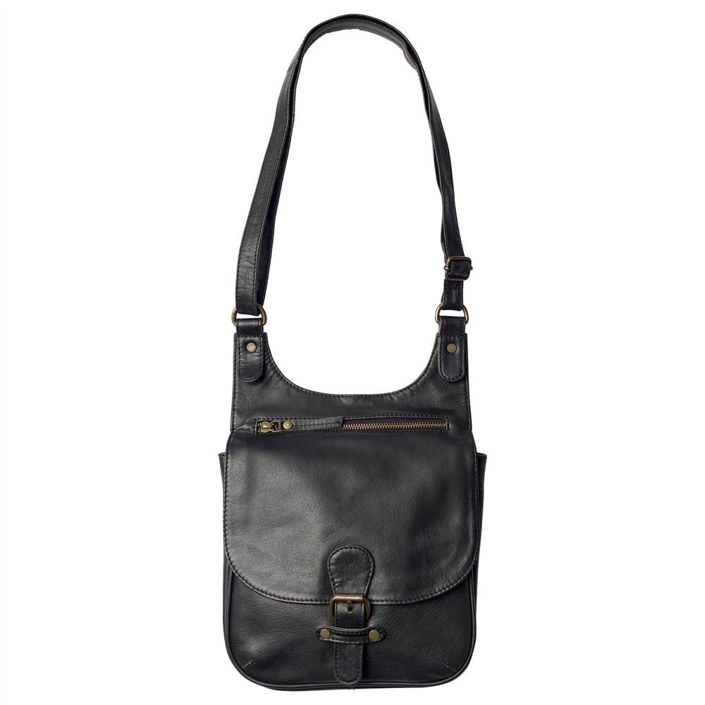 Fat Face Hannah Oiled Cross Body Bag Black Fat Face Handbags