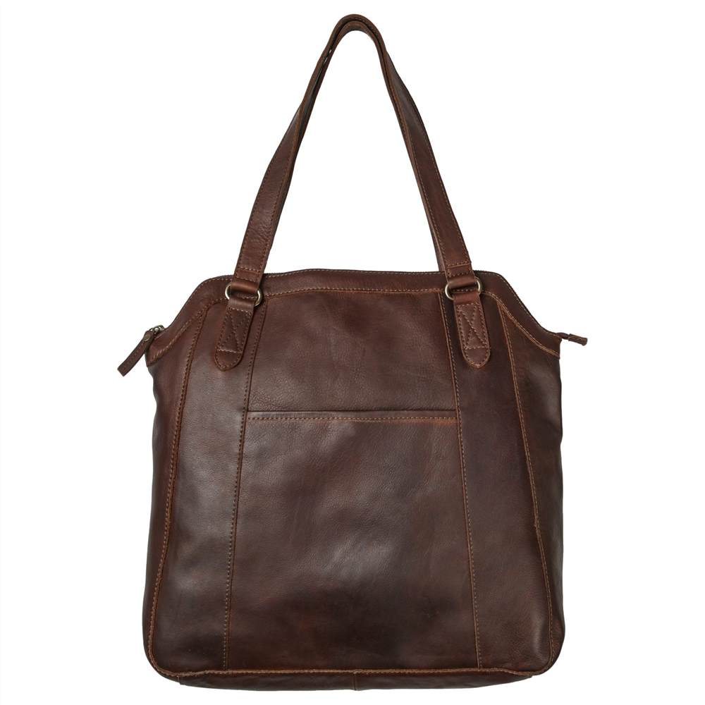 Fat Face Tilly Oiled Leather Tote Bag Chocolate Fat Face Handbags