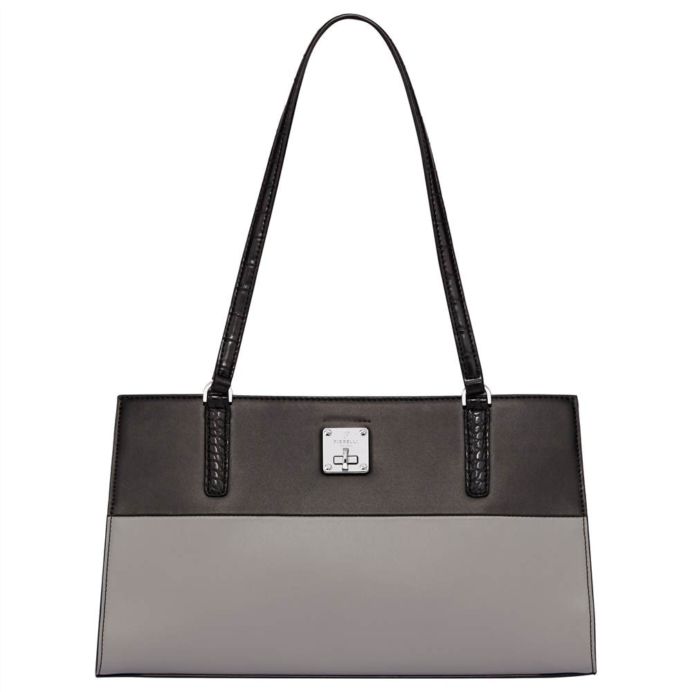 Fi-London Archer East / West Shoulder BagGrey Block Fi-London Handbags