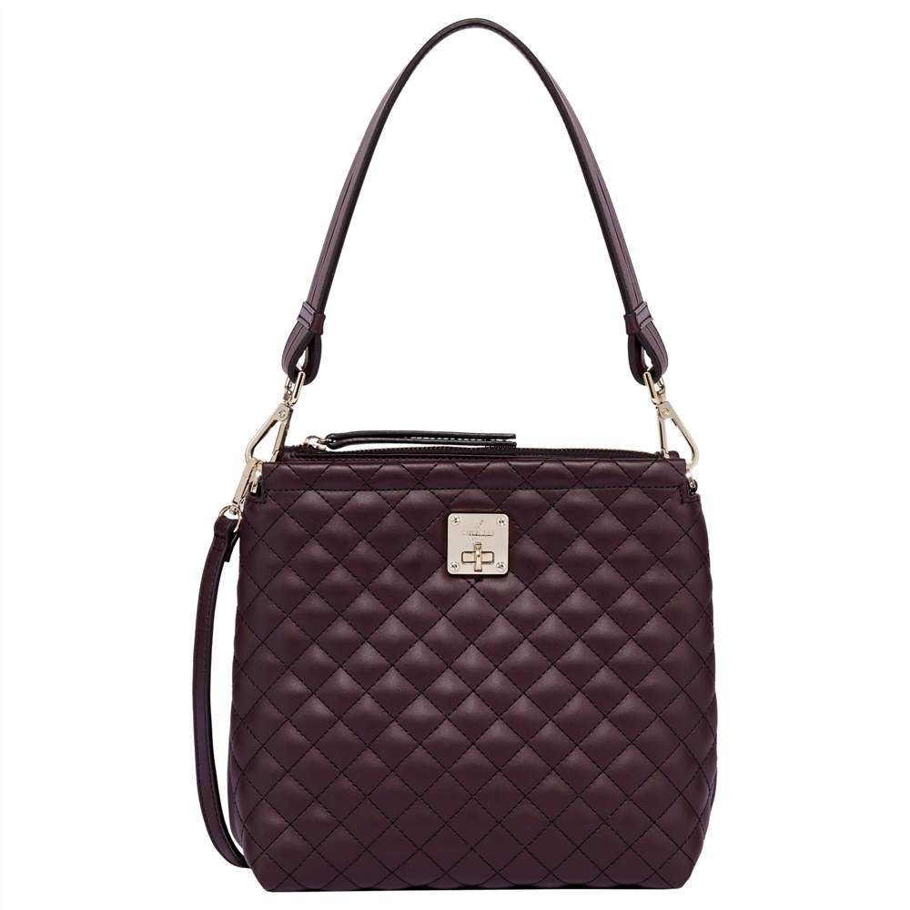 Fi-London Beaumont Quilted Mini SatchelAubergine Quilt Fi-London Handbags