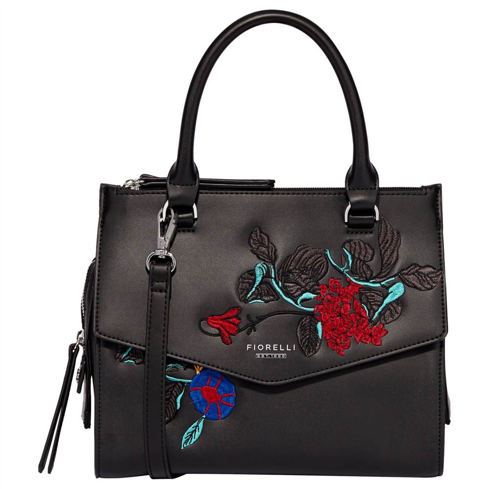 Fi-London Mia Small Embroidered Grab BagBlack Fi-London Handbags