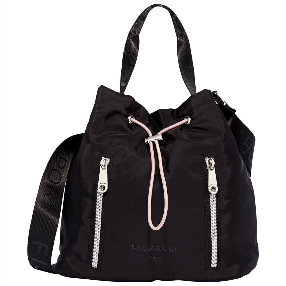 Fi-London Sport Snapshot Drawstring Bucket BagBlack Fi-London Handbags