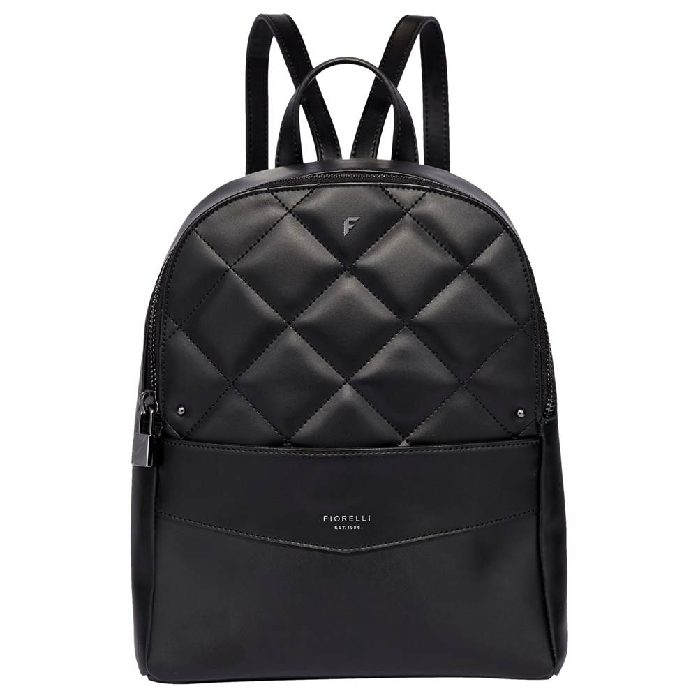 Fi-London Trenton BackpackBlack Quilt Fi-London Handbags