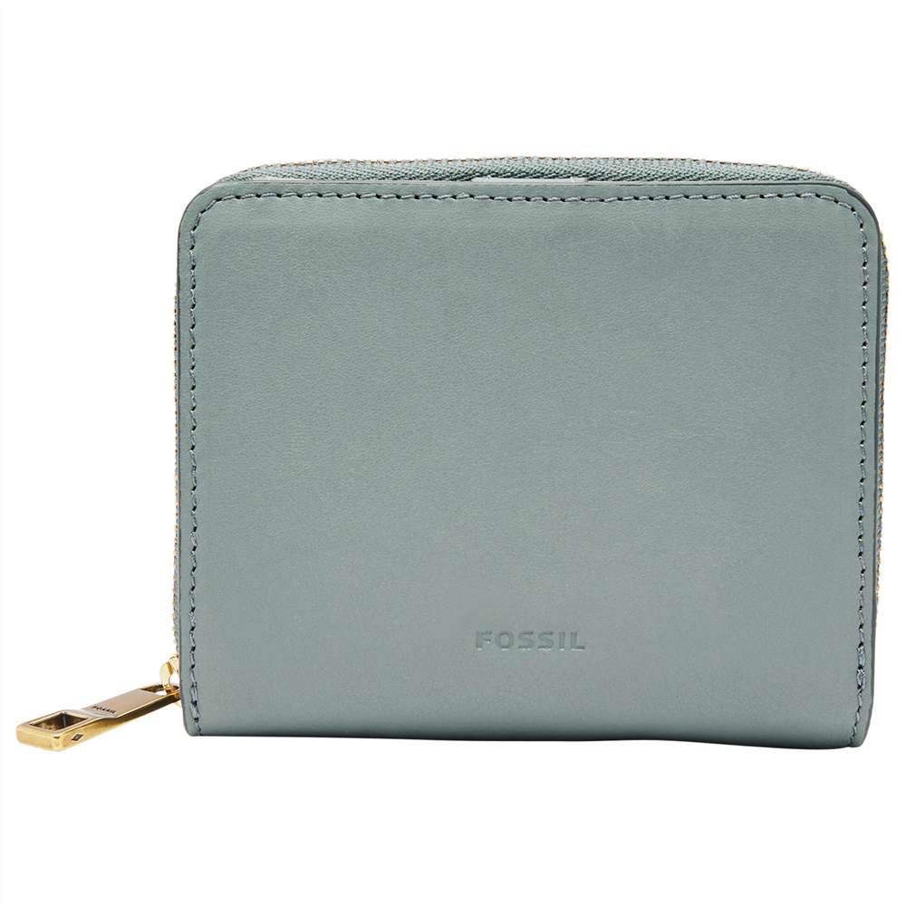 Fossil Emma Leather RFID Mini PurseSteel Blue Fossil Purses