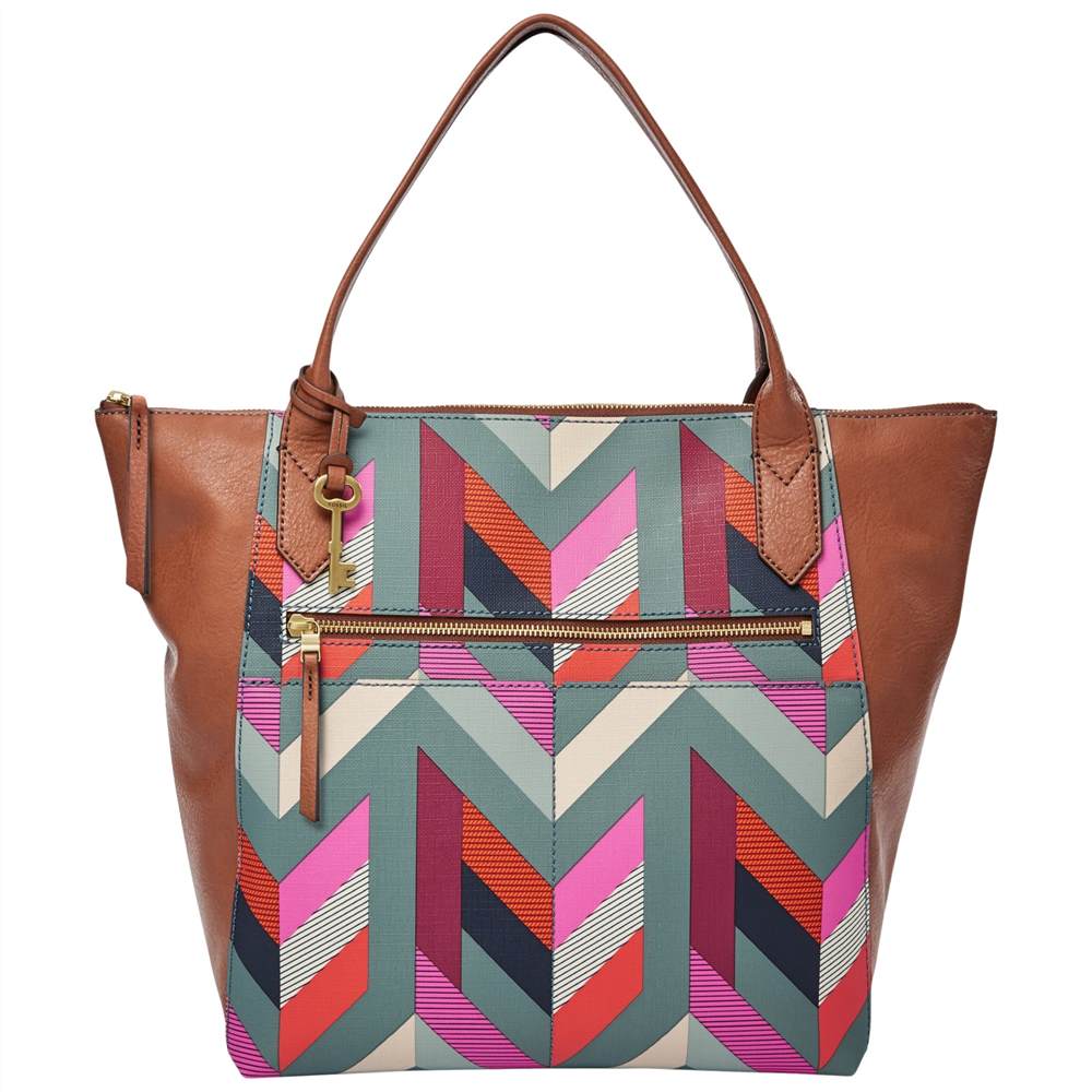 Fossil Fiona Tote BagChevron Print Fossil Handbags