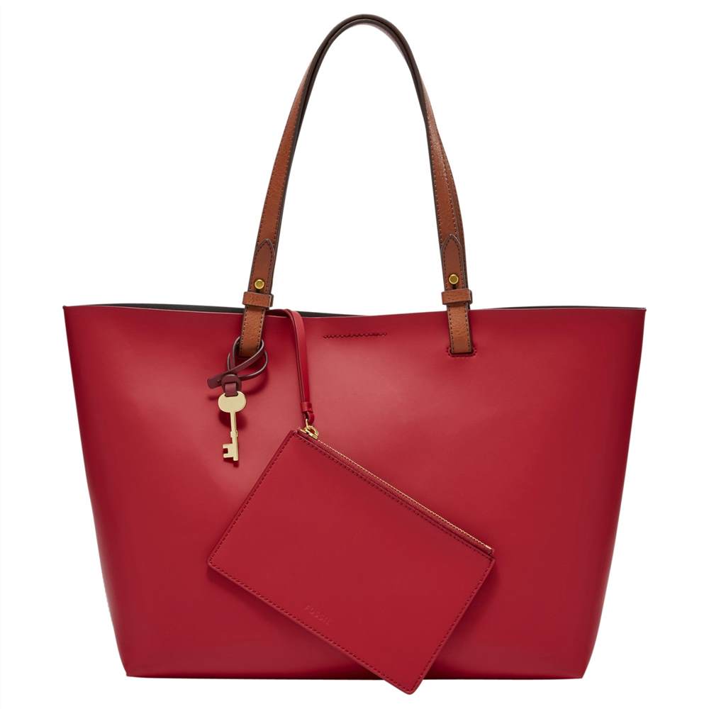 Fossil Rachel Leather Tote BagRed Velvet Fossil Handbags