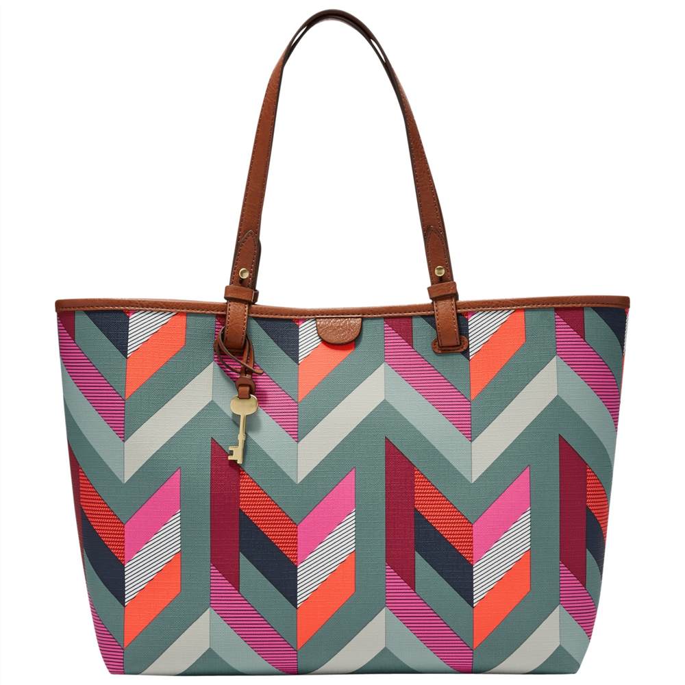 Fossil Rachel Tote BagChevron Print Fossil Handbags