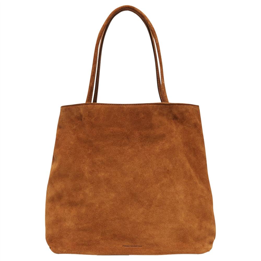 French Connection Lottie Suede Tote Bag Tan French Connection Handbags