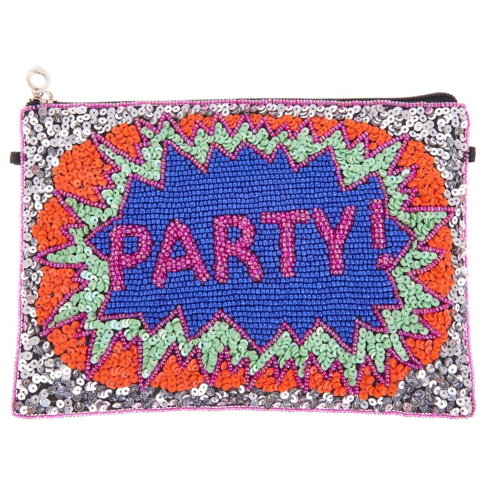 From St Xavier Party Zip Top Pouch Multi From St Xavier Handbags