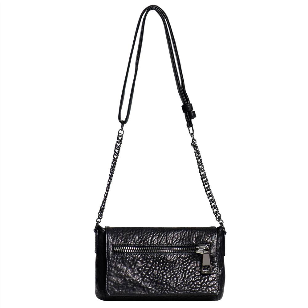 Gerard Darel Le Elgin Leather Shoulder BagBlack Gerard Darel Handbags