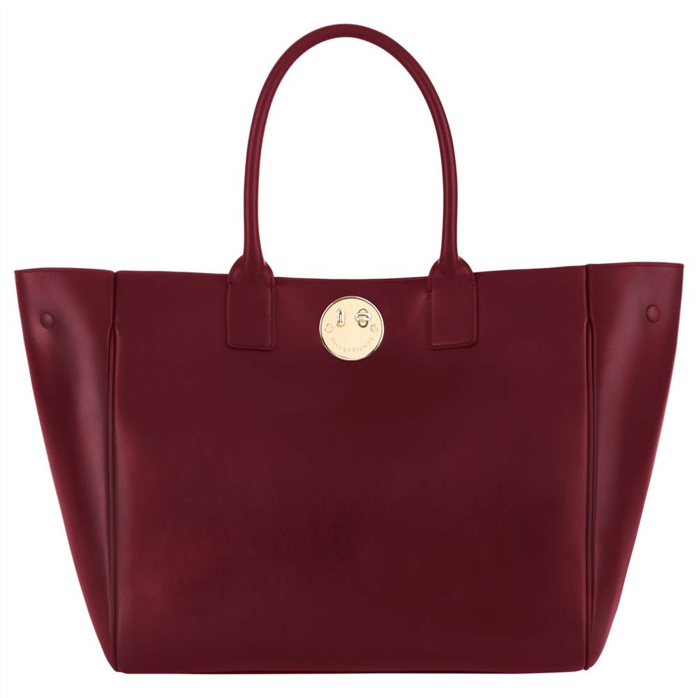 Hill and Friends Happy Leather Tote BagOxblood Hill and Friends Handbags