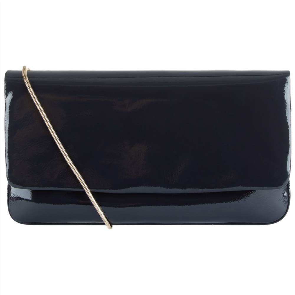 Ho-London Frances Patent Clutch BagNavy Ho-London Handbags