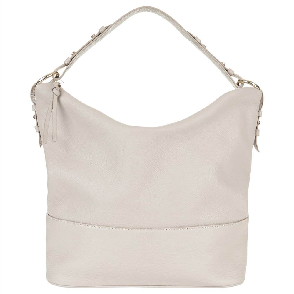 Ho-London Hayley Leather Hobo Bag Fawn Ho-London Handbags