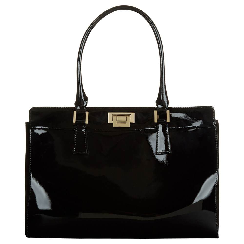 Ho-London Kensington Leather Work Bag Black Ho-London Handbags