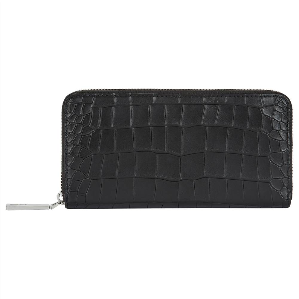 Ho-London Kinsale Croc Leather Purse Black Ho-London Purses