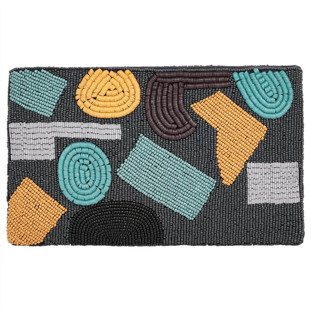 Jaeger Abstract Beaded Clutch Bag Navy Jaeger Handbags