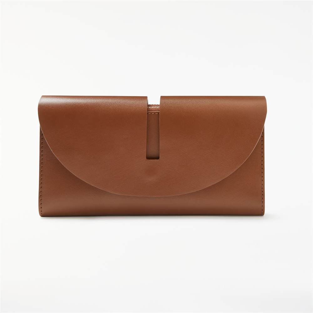 John Lewis Ara Leather Foldover PurseTan John Lewis Purses