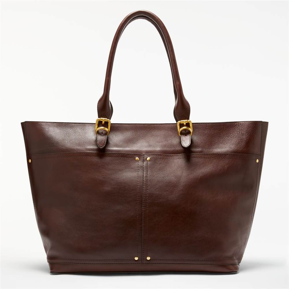 John Lewis Aurora Large Leather Tote Bag Tan John Lewis Handbags